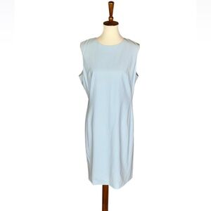 Theory Sleeveless Fitted Wool dress Sky blue Size 12 New with tag